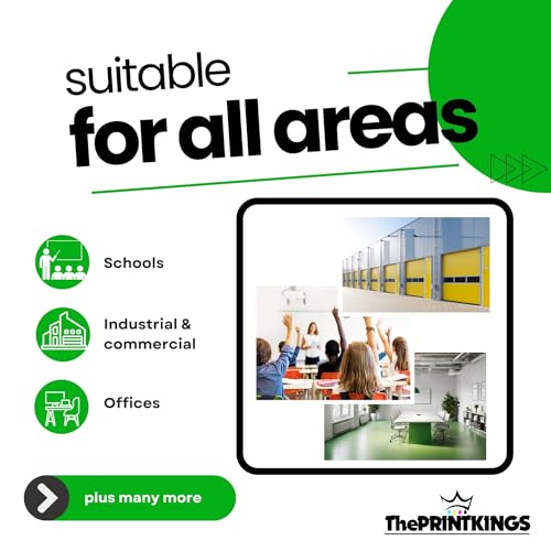 Advertisement for The Print kings showing suitability for various areas with images of schools, industrial/commercial spaces, and offices.