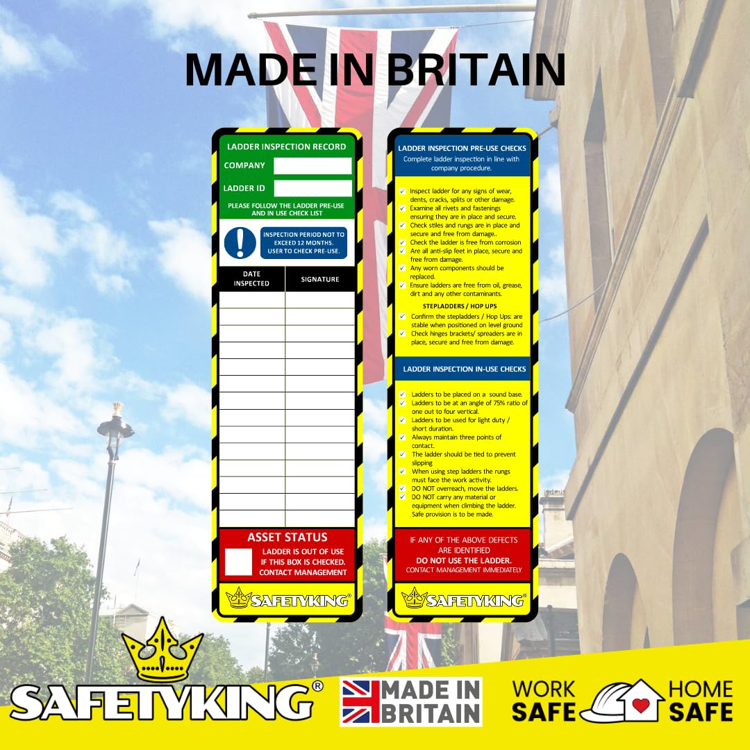 Ladder Inspection Tags 30pcs 20x / 15 pcs 10x Inspection Ladder Tag Stickers and 5X Procedure Stickers.