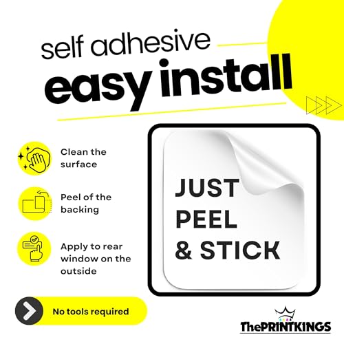 Instructions for using self-adhesive window film with The Print kings branding.