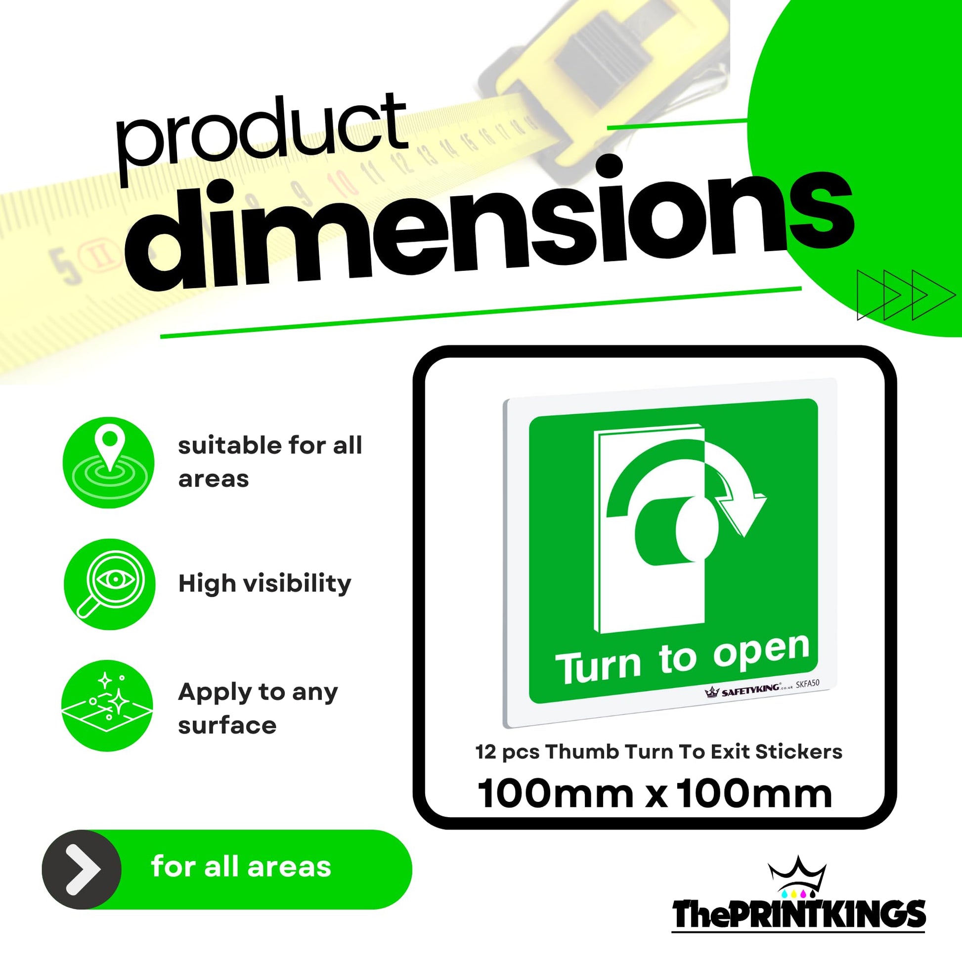 Product dimensions